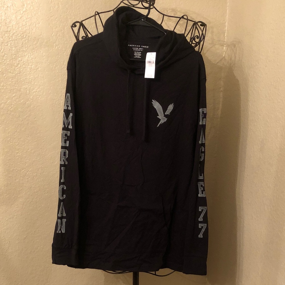 American Eagle Black Super Soft Hoodie XXL NWT